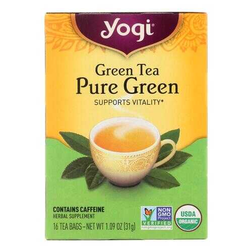 Yogi Tea Pure Green - Green Tea - Contains Caffeine - 16 Tea Bags