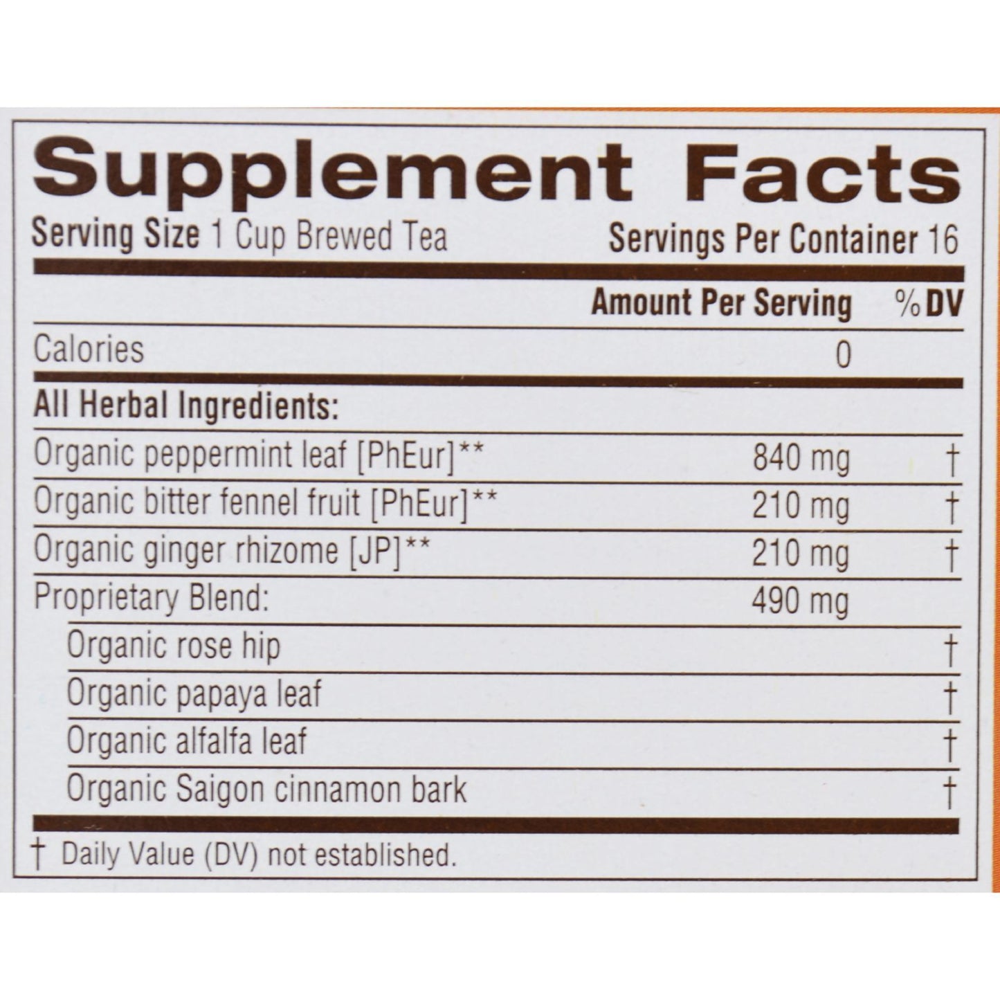 Traditional Medicinals Belly Comfort Peppermint - Caffeine Free - Case of 6 - 16 Bags