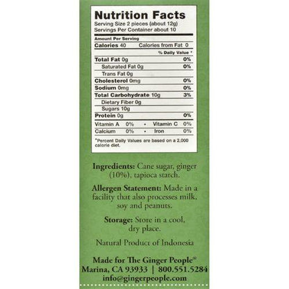 Ginger People Gin Gins Chewy Ginger Candy - 4.5 oz - Case of 12