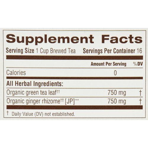 Traditional Medicinals Organic Green Tea Ginger - Case of 6 - 16 Bags