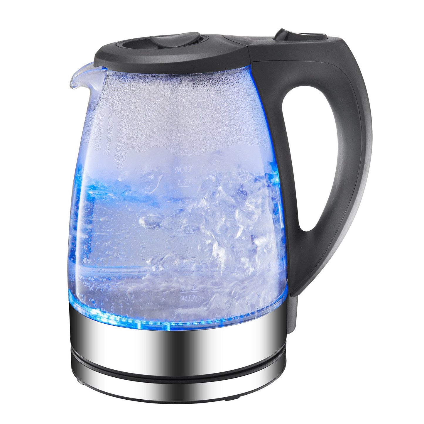 1.7L Blue LED Light Digital Glass Kettle Tea Coffee Kettle Pot with Temperature Control & Keep-Warm Function