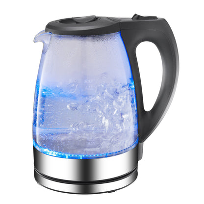1.7L Blue LED Light Digital Glass Kettle Tea Coffee Kettle Pot with Temperature Control & Keep-Warm Function
