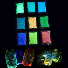 Load image into Gallery viewer, 1 Bag Colorful Fluorescent Super luminous Particles Glow Pigment Bright Glow Sand Glow in the Dark Sand
