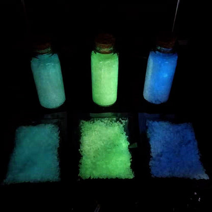 1 Bag Colorful Fluorescent Super luminous Particles Glow Pigment Bright Glow Sand Glow in the Dark Sand