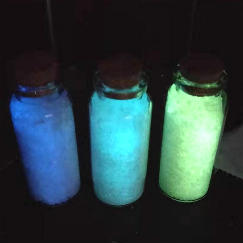1 Bag Colorful Fluorescent Super luminous Particles Glow Pigment Bright Glow Sand Glow in the Dark Sand