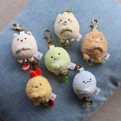 Japan Cartoon Corner Creature Biology Flexible Key Chains Sumikko Gurashi Animal Plush Toy Keychain Pendant Bag Toys Gift