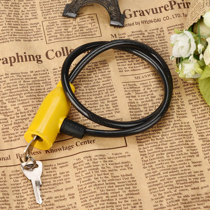 1 bicycle with 2 keys 8x640mm cable anti-theft bicycle bicycle scooter safety lock bicycle accessories