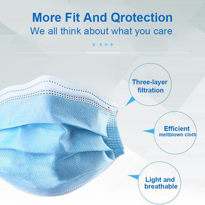 10-500Pcs Adult Ski Mask Disposable facemask masque 3 Ply Filter Mouth Face Mask mascarillas  mask for face women balaclava