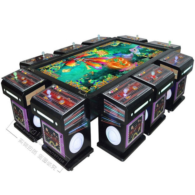 10 Players Luxury English Version Gambling Fish Game Table Game Center Coin Operated Amusement Arcade Video Fishing Game Machine