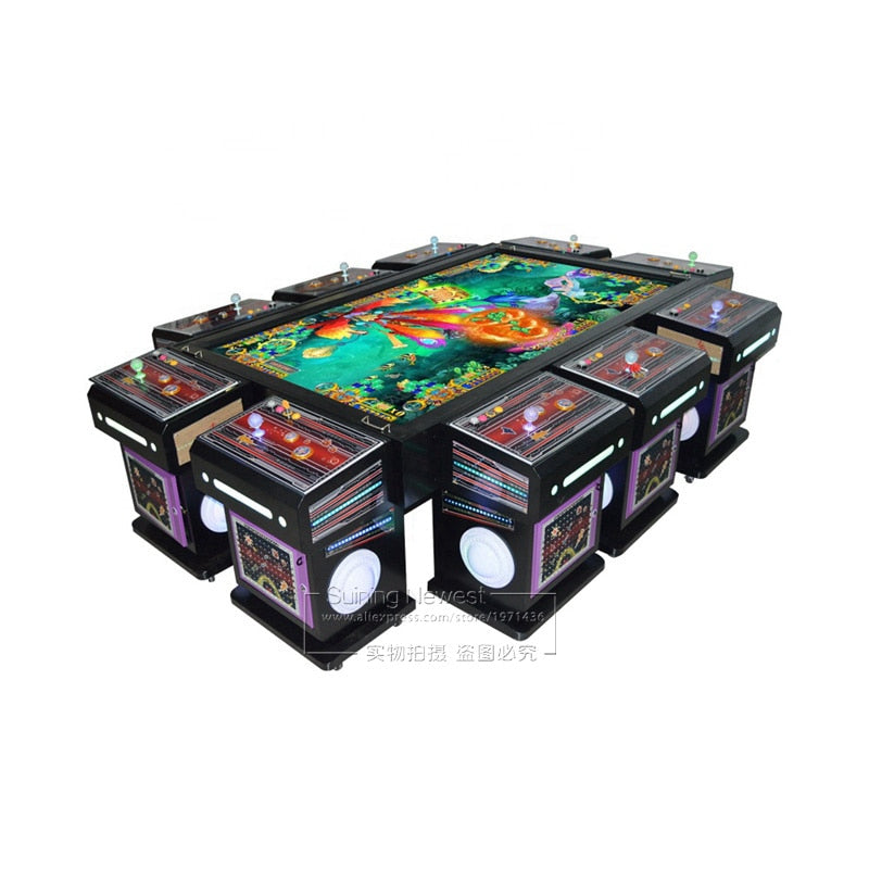 10 Players Luxury English Version Gambling Fish Game Table Game Center Coin Operated Amusement Arcade Video Fishing Game Machine