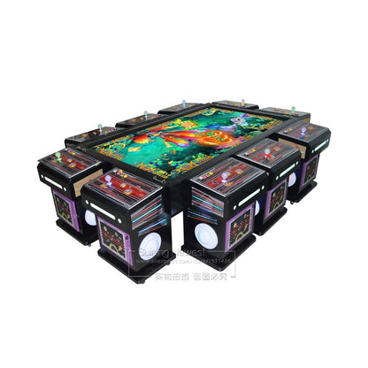 10 Players Luxury English Version Gambling Fish Game Table Game Center Coin Operated Amusement Arcade Video Fishing Game Machine