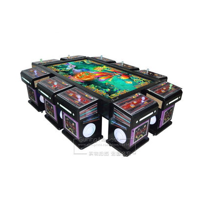 10 Players Luxury English Version Gambling Fish Game Table Game Center Coin Operated Amusement Arcade Video Fishing Game Machine