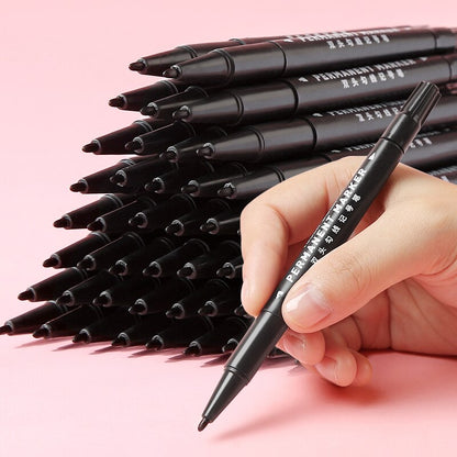 100 black oily small double head mark hook line pen big head paint pen marker pen signature pen art supplies
