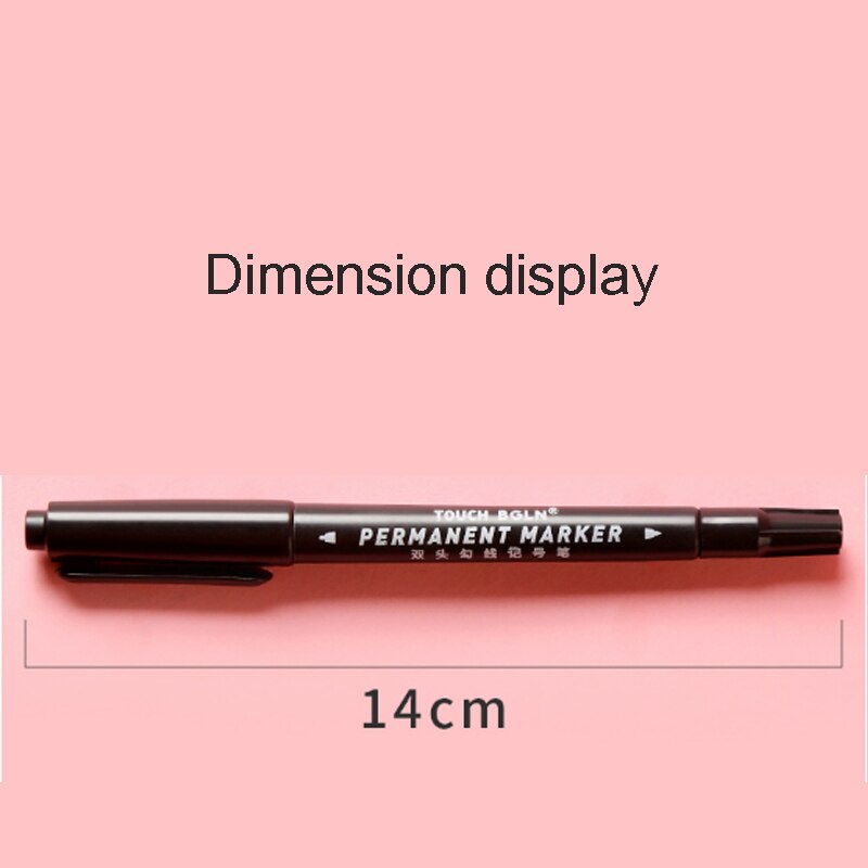 100 black oily small double head mark hook line pen big head paint pen marker pen signature pen art supplies