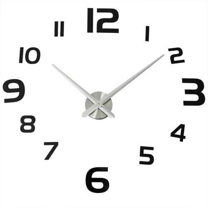 3D DIY Modern EVA Round Number Wall Clock Sticker Home Decoration