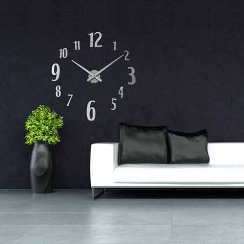 3D DIY Modern EVA Round Number Wall Clock Sticker Home Decoration