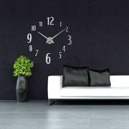 3D DIY Modern EVA Round Number Wall Clock Sticker Home Decoration
