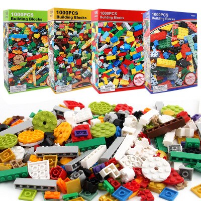 DIY Creative Blocks City Building Blocks Colorful Bricks ABS Constructor Educational Toys For Children. 1000 Pieces