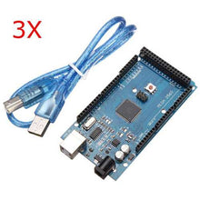 將圖片載入圖庫檢視器 3Pcs Mega2560 R3 ATMEGA2560-16 + CH340 Module With USB Development Board
