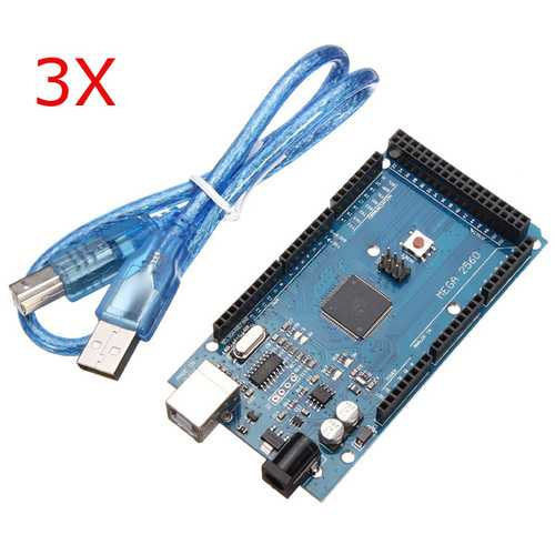 3Pcs Mega2560 R3 ATMEGA2560-16 + CH340 Module With USB Development Board