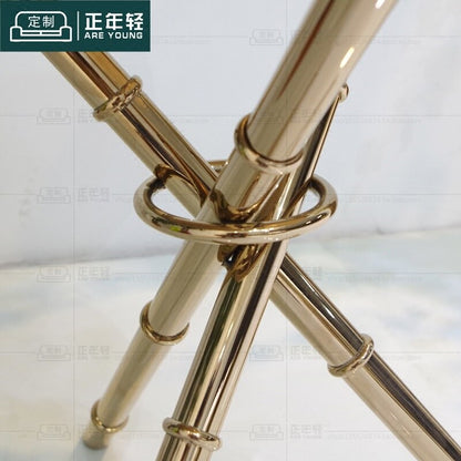 Gilded Metal Small Coffee Table with Triple Legs. 100 Pack