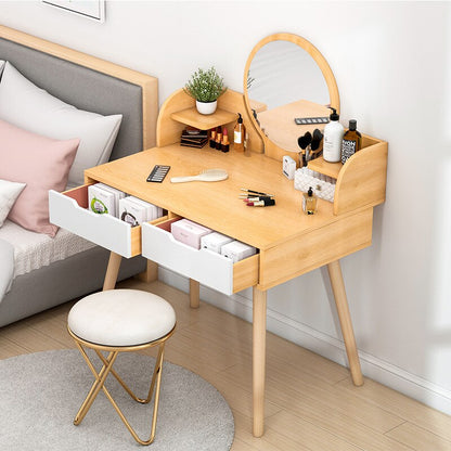 Mirrored Dresser Furniture Bedroom Furniture Storage Single Vanity Wooden Girls Storage Cabinet Modern Simple Makeup Table. 100cm