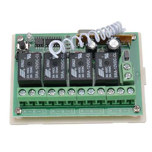 Geekcreit? 12V 4CH Channel 433Mhz Wireless Remote Control Switch With 2 Transmitter