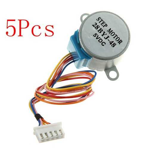 5Pcs Gear Stepper Motor DC 5V 4 Phase 5-Wire Reduction Step Geekcreit for Arduino - products that work with official Arduino boards