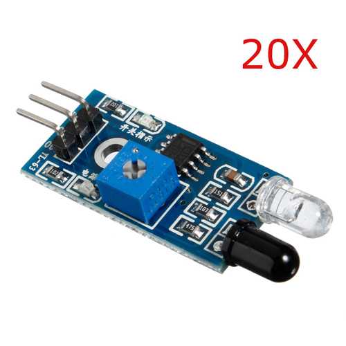 20Pcs Infrared Obstacle Avoidance Sensor Smart Car Robot Geekcreit for Arduino - products that work with official Arduino boards