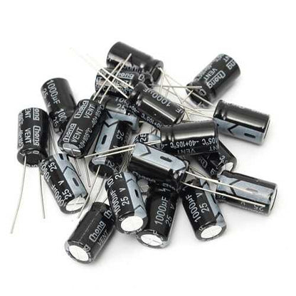 20pcs 1000uF 25V Radial Electrolytic Capacitor 10 x 17mm 105?C
