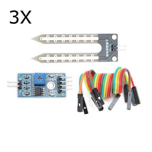 3Pcs Soil Hygrometer Humidity Detection Moisture Sensor Geekcreit for Arduino - products that work with official Arduino boards