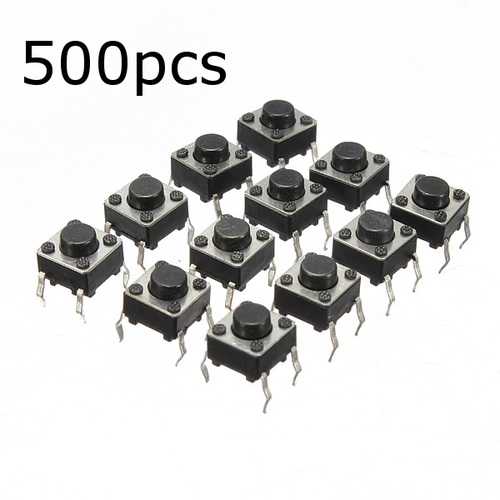 Geekcreit? 500pcs Mini Micro Momentary Tactile Tact Switch Push Button DIP P4 Normally Open