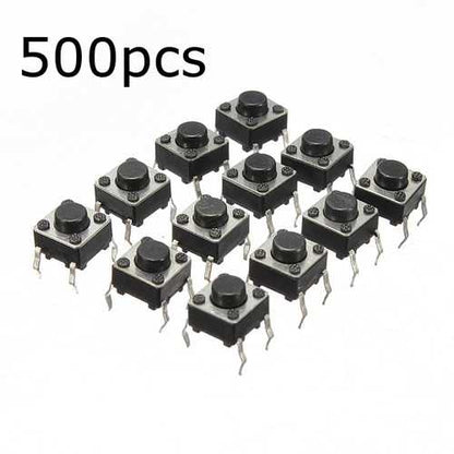 Geekcreit? 500pcs Mini Micro Momentary Tactile Tact Switch Push Button DIP P4 Normally Open