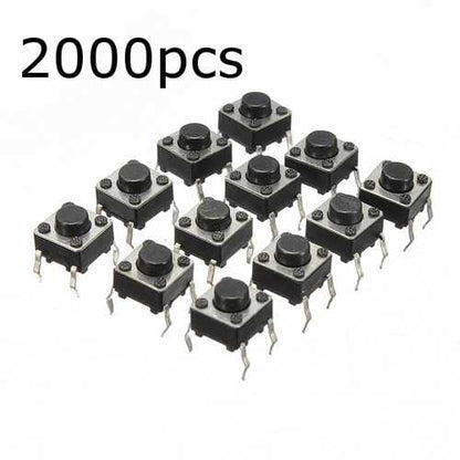 Geekcreit? 2000pcs Mini Micro Momentary Tactile Tact Switch Push Button DIP P4 Normally Open