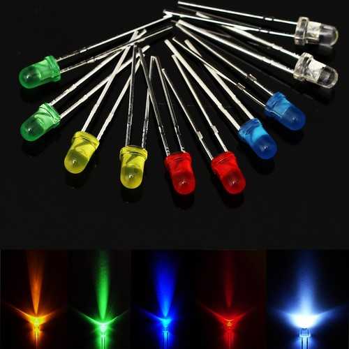 Geekcreit? 375pcs 3MM 5MM LED Light Emitting Diode Beads Resistance Lights Kits Bulb Lamp