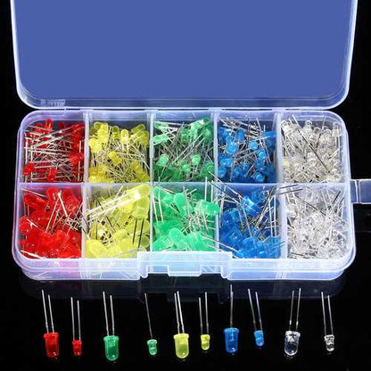 Geekcreit? 375pcs 3MM 5MM LED Light Emitting Diode Beads Resistance Lights Kits Bulb Lamp
