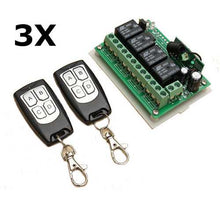 將圖片載入圖庫檢視器 3Pcs Geekcreit? 12V 4CH Channel 433Mhz Wireless Remote Control Switch With 2 Transimitter
