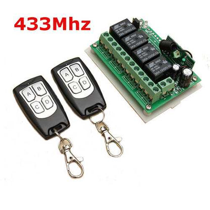 3Pcs Geekcreit? 12V 4CH Channel 433Mhz Wireless Remote Control Switch With 2 Transimitter