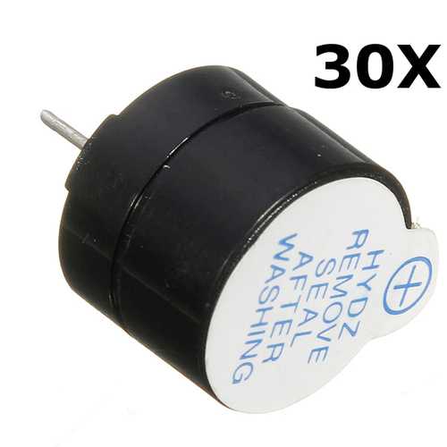30 Pcs 5V Electric Magnetic Active Buzzer Continuous Beep Continuously