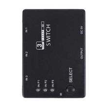 將圖片載入圖庫檢視器 3x1 3 Port 1080P Video HD Switch Switcher Splitter IR Remote For HDTV PS3 DVD
