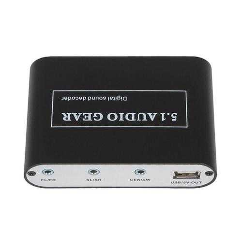 Digital Audio Decoder 5.1 Audio Gear DTS/AC-3/6CH Audio Converter LPCM To 5.1 Analog Output 2.1