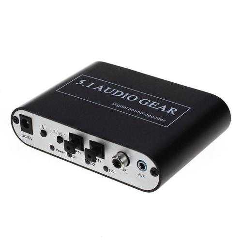 Digital Audio Decoder 5.1 Audio Gear DTS/AC-3/6CH Audio Converter LPCM To 5.1 Analog Output 2.1