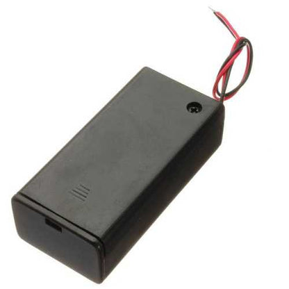 3Pcs 9V Battery Box Pack Holder With ON/OFF Power Switch Toggle Black