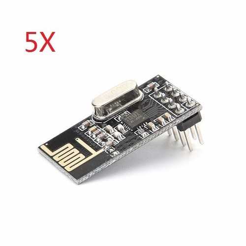 5Pcs NRF24L01+ SI24R1 2.4G Wireless Power Enhanced Communication Receiver Module