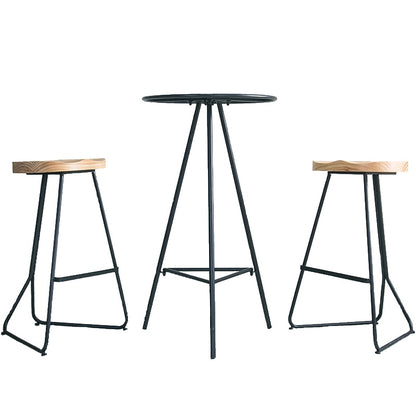 Iron Bar Table Chair Wrought Iron Home High Foot Small Round Table Balcony Outdoor Leisure Bar Coffee Table
