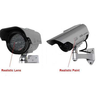 Solar Powered Fake Camera Outoodr Dummy Bullet CCTV Security Surveillance Camera Blinking IR LED