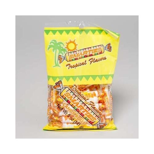 Case of [24] Smarties Tropical Candy 5 Ounce Bag