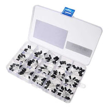 将图片加载到图库查看器，215pcs 15 Values 0.1uF-330uF Mix Electrolytic Capacitor Kit With Storage Box

