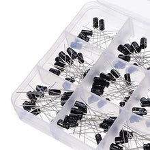 将图片加载到图库查看器，215pcs 15 Values 0.1uF-330uF Mix Electrolytic Capacitor Kit With Storage Box
