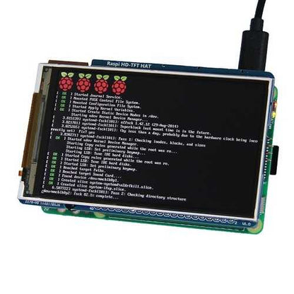 Geekwrom HD 3.5 Inch TFT Display Shield 800x480 For Raspberry Pi 3B 2B With 2 Keys And Remote IR